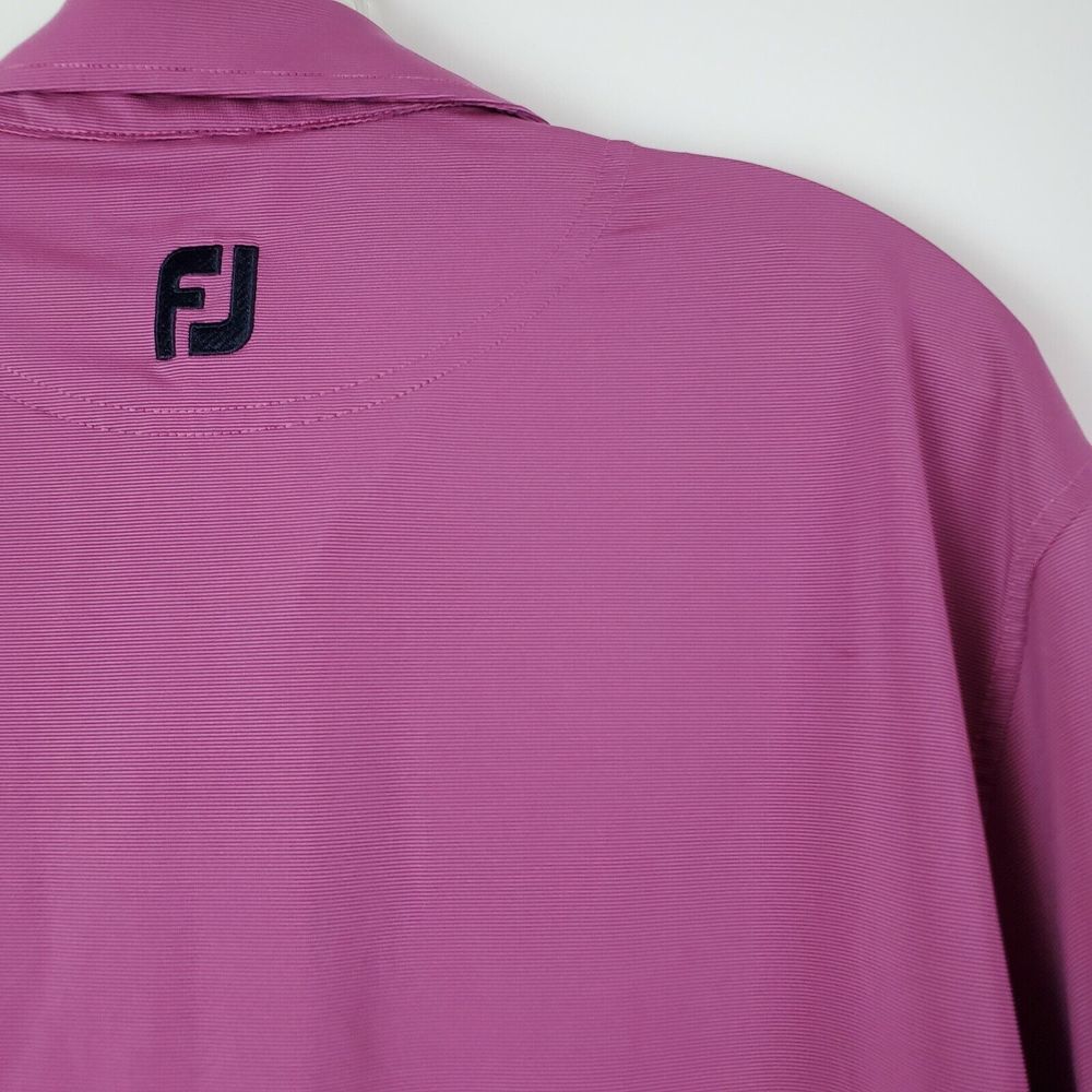 FootJoy Men's Polo Shirt Size L Purple Striped Golf Performance‎ - Picture 2 of 7